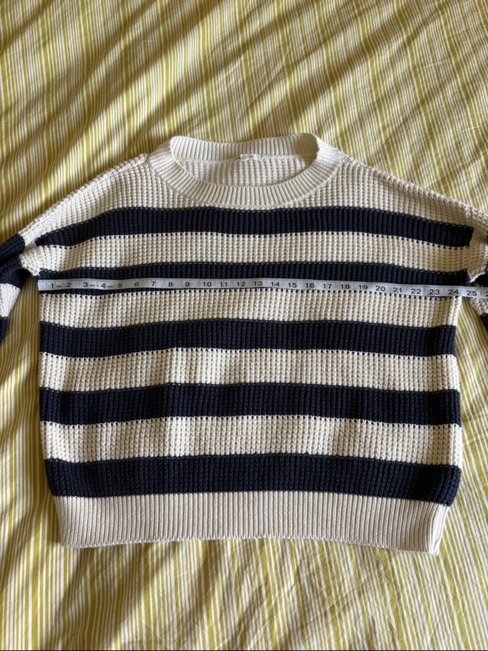 Emerson Fry Daily Sweater Navy French Stripe Organic Cotton Size Small - Picture 10 of 11